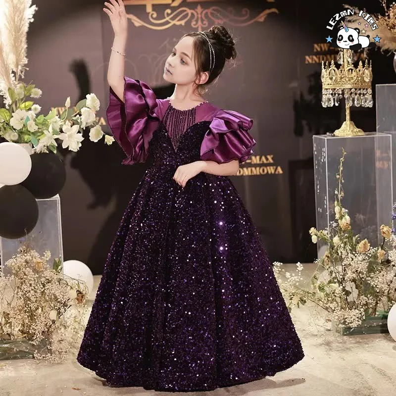LEZONKIDS - Vestido de Festa Formal de Luxo para Crianças, Design Personalizado